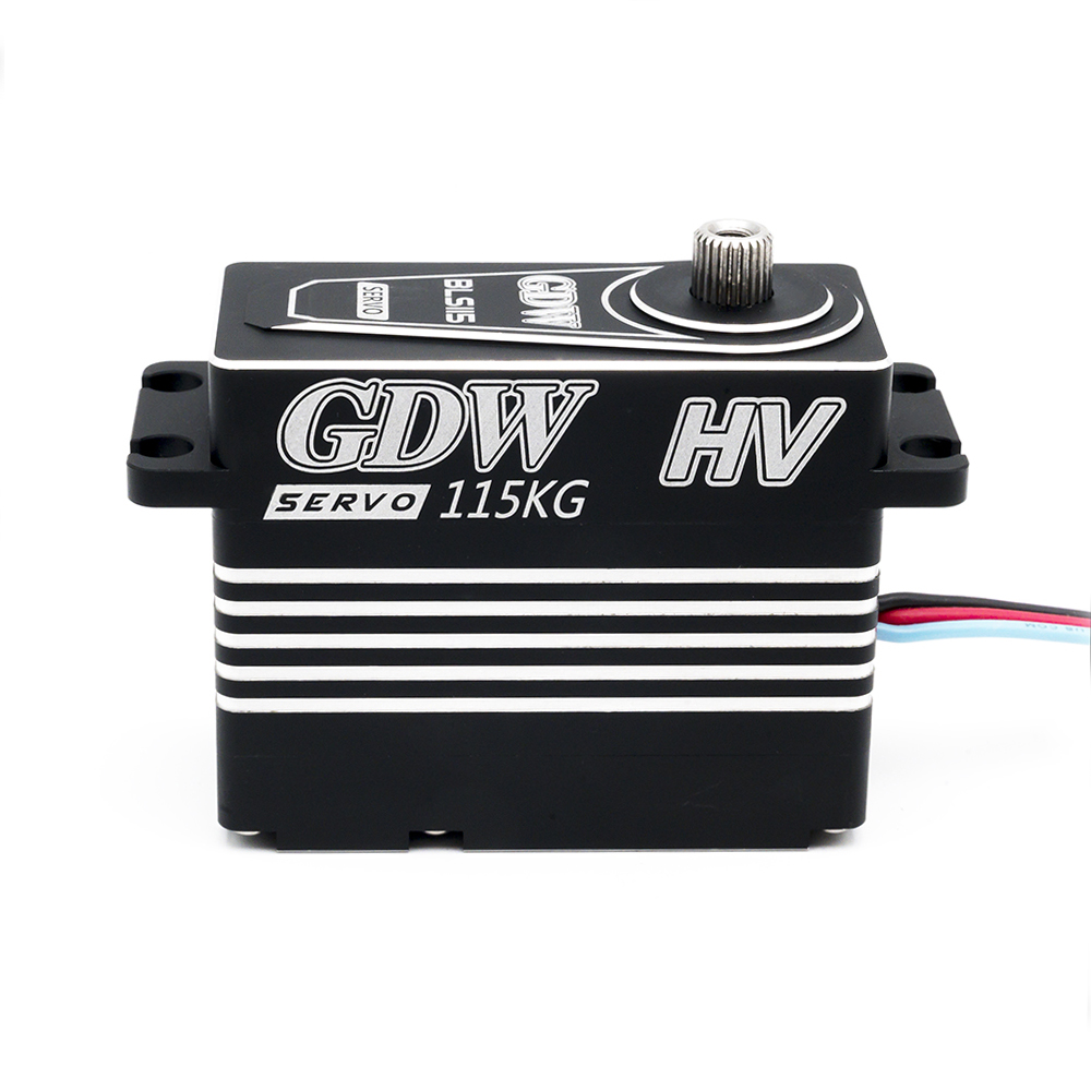 GDW BLS115HV 115kg High Torque Steel Gear Brushless Digital Servo for Drones, RC Cars and Robots